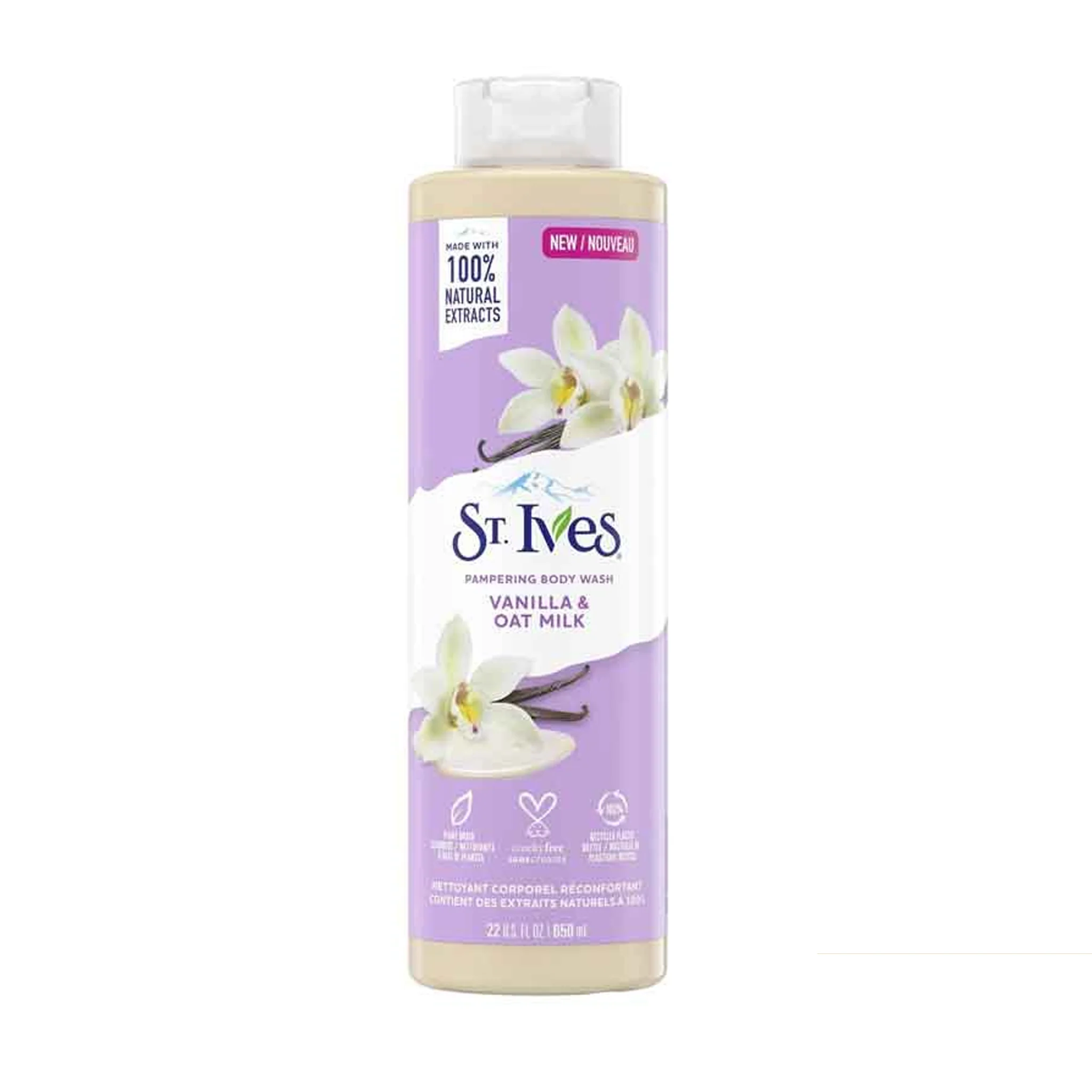 ST Ives Vanilla & Oat Milk Pampering Body Wash 650ml | Luxurious & Hydrating Skin Cleanser | USA