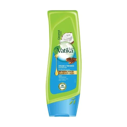 Vatika Volume & Thickness Conditioner 400ml | Enriched with Coconut & Castor Oils for Fuller Hair | U.A.E