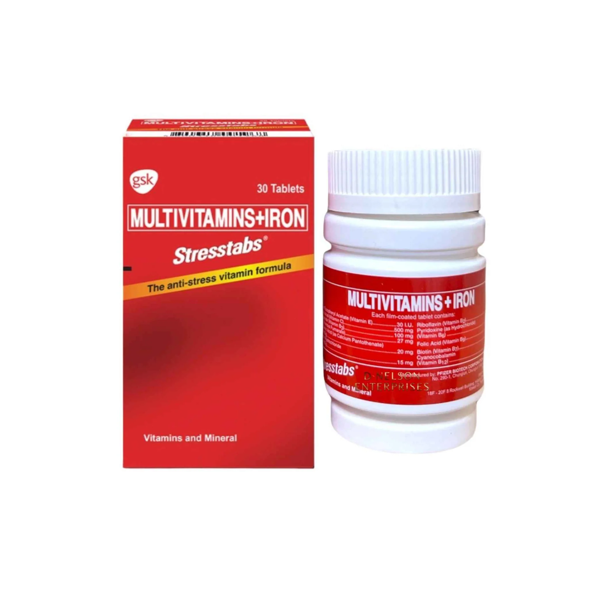 GSK Multivitamins + Iron – 30 Tablets | Daily Immune & Energy Support Supplement | Philippines